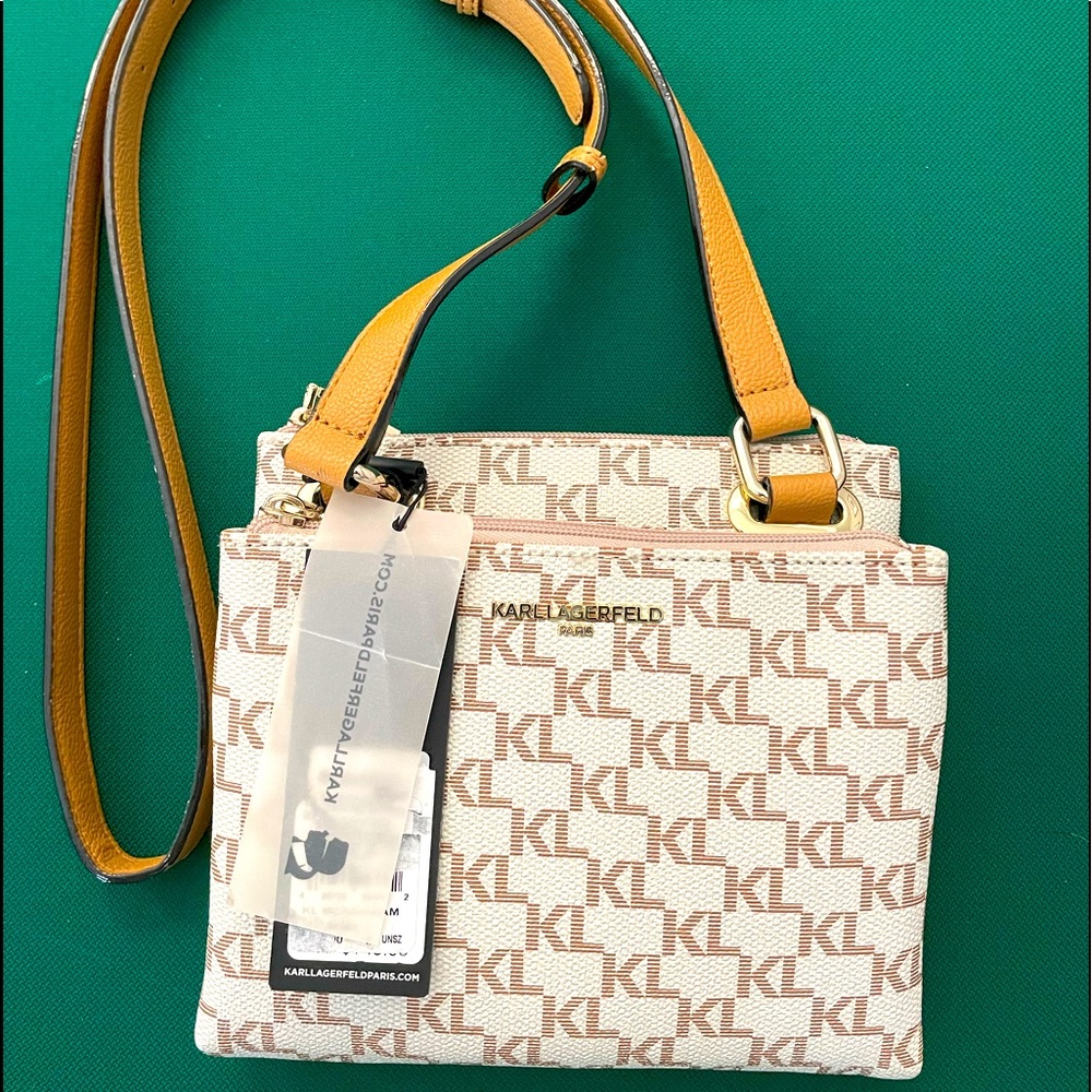 Karl Lagerfeld monographed cross-body bag